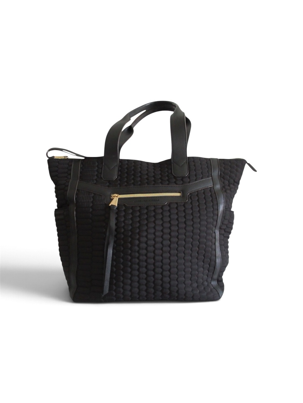 Aimee Kestenberg Black Quilted Tote – Gold Hardware, Spacious Everyday Carry